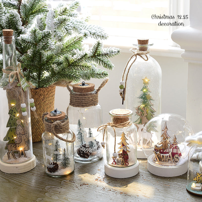 Décorations pour Noël, veilleuse rennes éclairage